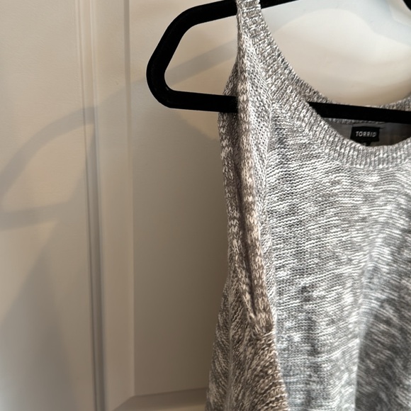 Torrid 3X long sleeve sweater plus size cold shoulder sheer blouse - Picture 2 of 10